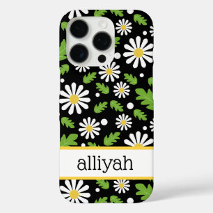 Retro-Hippie-Blumen-Daisy-Muster iPhone 16 Pro Hülle