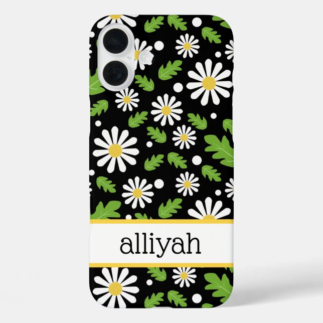 Retro-Hippie-Blumen-Daisy-Muster Case-Mate iPhone Hülle (Rückseite)
