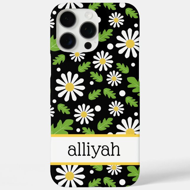 Retro-Hippie-Blumen-Gänseblümchen-Muster Case-Mate iPhone Hülle (Rückseite)