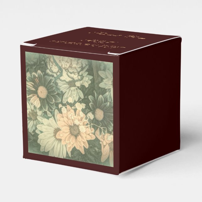 Retro Hippie bohemian Sommerzeit Hochzeit Geschenkschachtel (Vorderseite)