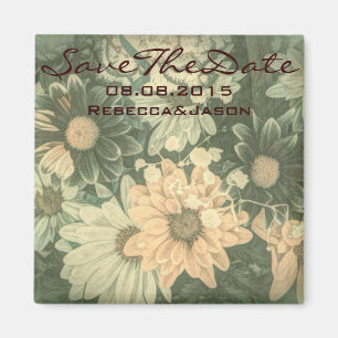 Retro Hippie bohemian Sommerzeit Hochzeit Magnet