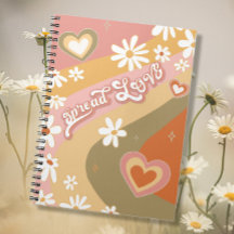 Retro Hippie Daisy Spread LIEBE Floral der 1960er 