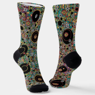 Retro Hippie farbenfrohe 60er Muster Socken