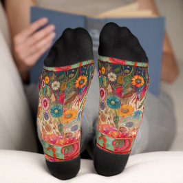 Retro Hippie: Folk Art Garden Socks Socken