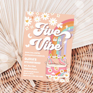 Retro-Hippie-Geburtstagseinladung Einladung