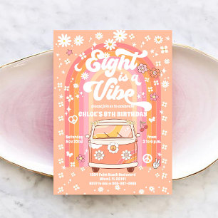 Retro-Hippie-Geburtstagseinladung Einladung