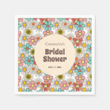 Retro Hippie Groovy Blume Brautparty