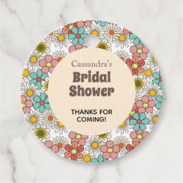 Retro Hippie Groovy Blume Brautparty Vielen Dank Geschenkanhänger