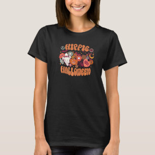 Retro-Hippie-Halloween-Blumen-Geist-Gruselige-Vibe T-Shirt