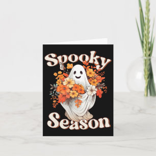 Retro Hippie Halloween Niedlich Ghost Spooky Seaso Karte