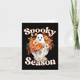 Retro Hippie Halloween Niedlich Ghost Spooky Seaso Karte