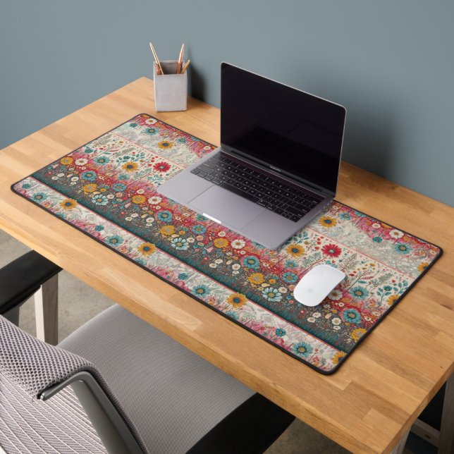 Retro Hippie: Kunsthandwerkskunst Schreibtischunterlage (Büro 2)