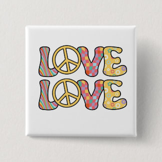 Retro Hippie Liebe Button