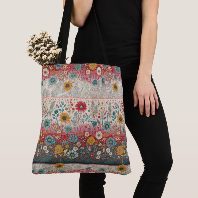 Retro Hippie: Patchwork-Gartentasche (Von Nahem)