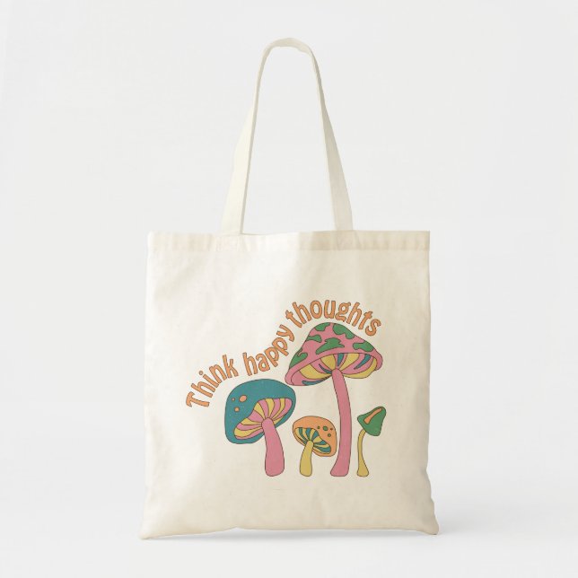 Retro Hippie positives Zitat Tragetasche (Vorne)