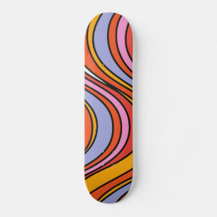 Retro Hippie Psychedelic Wirbel Skateboard