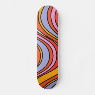 Retro-Hippie-Psychedelische Schwirbel Skateboard