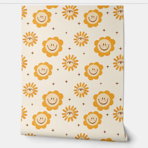 Retro Hippie Smile Faces Tapete