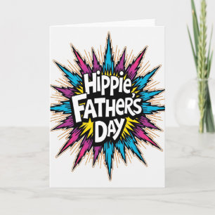 Retro Hippie Vatertagskarte Karte