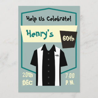 Retro Hipster Rockabilly Geburtstagsfeier Einladung