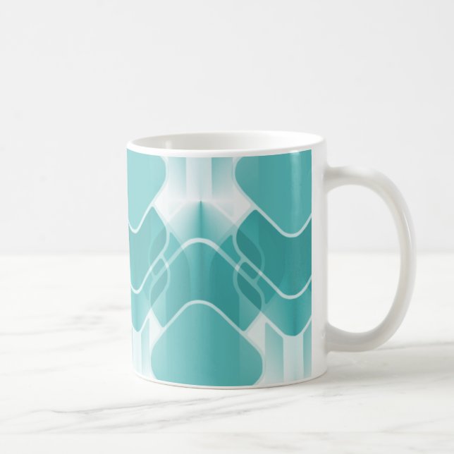 Retro-Hipster-Tasse, Aquamarin Kaffeetasse (Rechts)