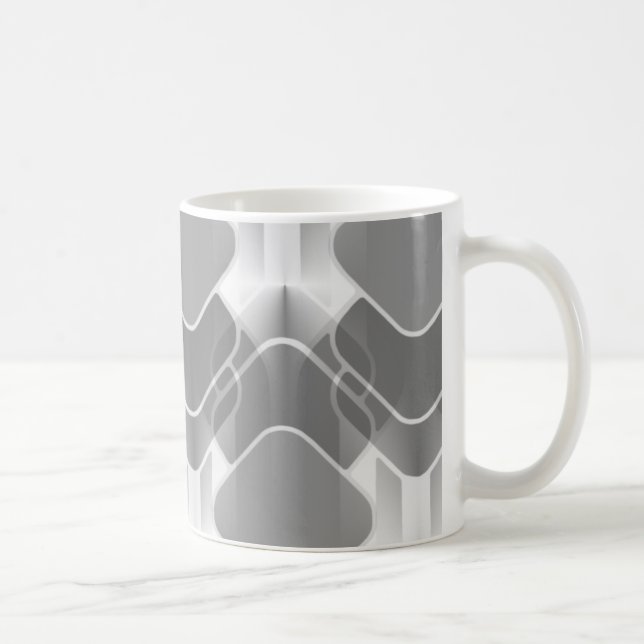 Retro Hipster Tasse, grau Kaffeetasse (Rechts)