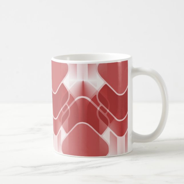 Retro Hipster Tasse, rot Tasse (Rechts)