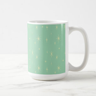Retro-Hipster-Weltraumzeitalter-Atom-Sternenexplos Kaffeetasse