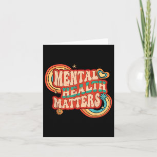 Retro-Hirnkrankheit Aware Groovy Mental Health Awa Karte