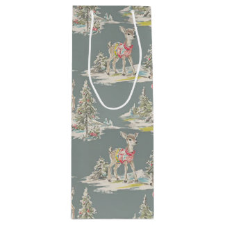 Retro-Hirsch Geschenktüte Für Weinflaschen