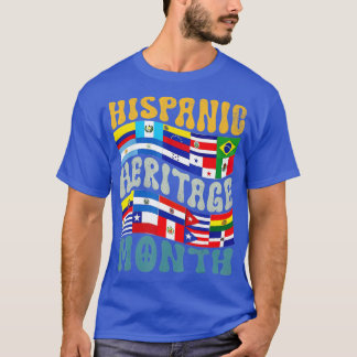 Retro Hispanic Heritage Month Latino Flag Alle Köp T-Shirt