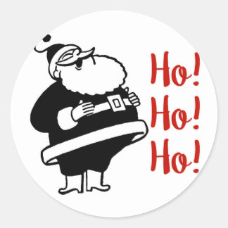 Retro Ho Ho | Rundkleber Runder Aufkleber