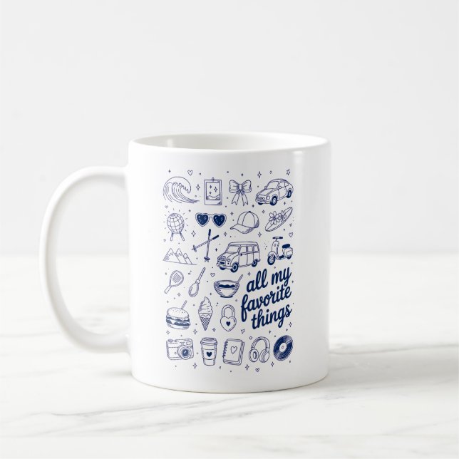 Retro-Hobbys und Reise-Ästhetik Kaffeetasse (Links)