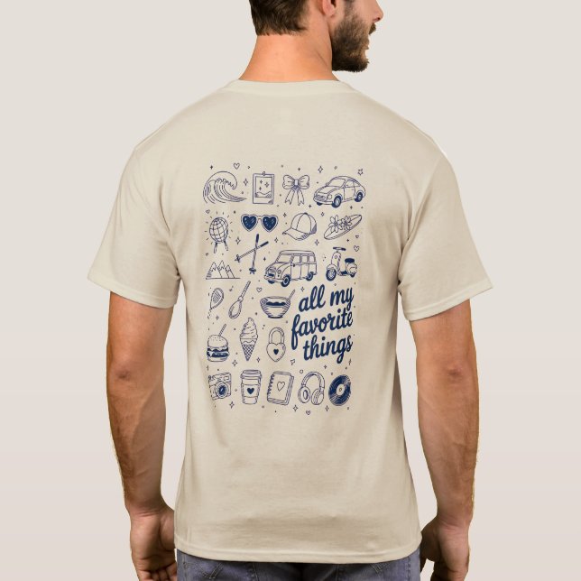 Retro-Hobbys und Reise-Ästhetik T-Shirt (Rückseite)