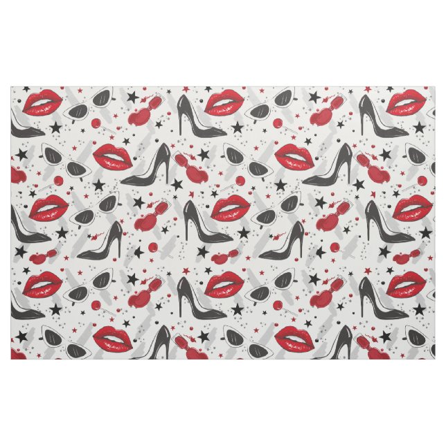 Retro-Hochmode-Mädchen Stoff (Fat Quarter (45,7 x 55,9 cm))