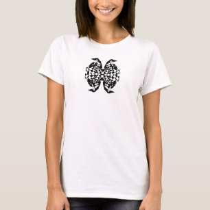 Retro-Hochmode-Schachbrett-beschichtete Frauen T-Shirt