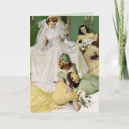 Retro Hochzeit der 40er Jahre Karte