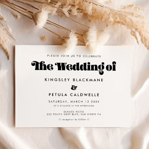 Retro-Hochzeit im Vintage-Stil Einladung