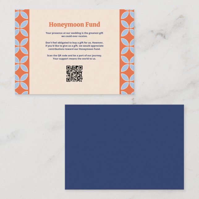 Retro-Hochzeit Mitte des Jahrhunderts Begleitkarte (Vorne/Hinten)