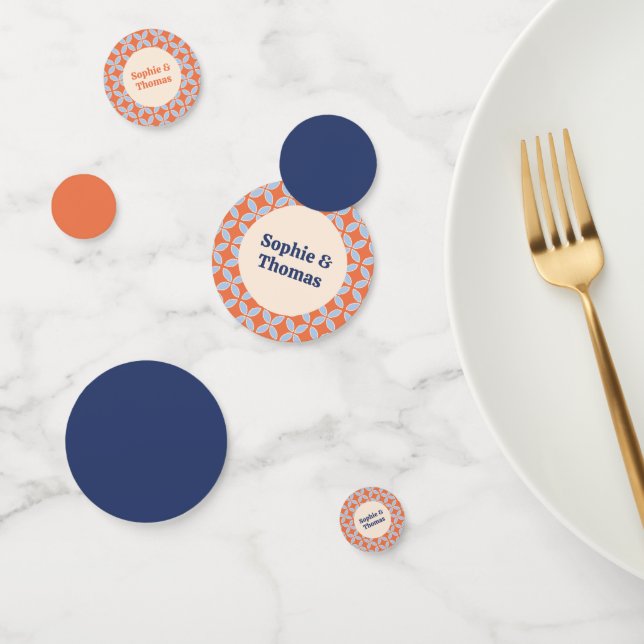 Retro-Hochzeit Mitte des Jahrhunderts Konfetti (Gruppe)