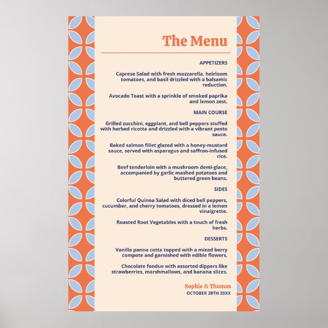 Retro-Hochzeit Mitte des Jahrhunderts Poster (Vorne)