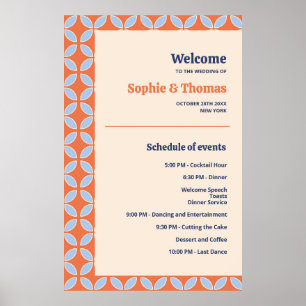 Retro-Hochzeit Mitte des Jahrhunderts Poster