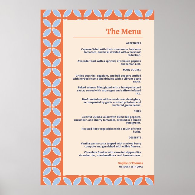 Retro-Hochzeit Mitte des Jahrhunderts Poster (Vorne)