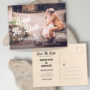 Retro-Hochzeitseinladung für ein Paar Postkarte