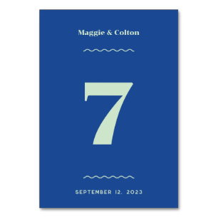 Retro-Hochzeitstil-Tischnummer Tischnummer