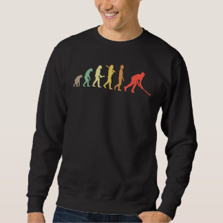 Retro Hockey Evolution Geschenk für Hockeyspieler Sweatshirt