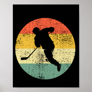Retro-Hockey im Vintage-Stil für Hockey Poster
