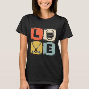 Retro-Hockey-Liebhaber-Bekleidung Für Männer Fraue T-Shirt