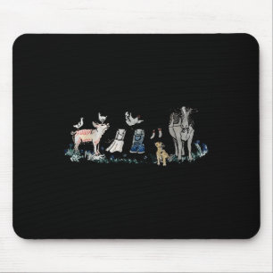 Retro-Hoftiere Meme-Bauernhof-Tiere Hängende C Mousepad