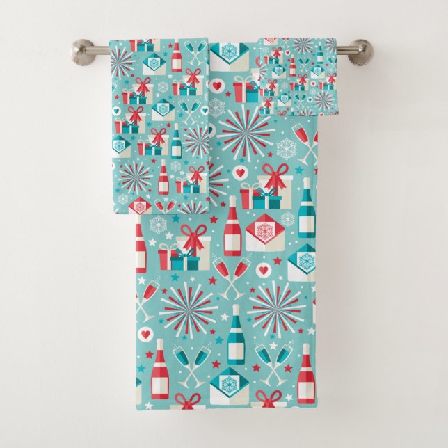 Retro Holiday Badezimmer Handtuchhandtuch Set (Insitu)